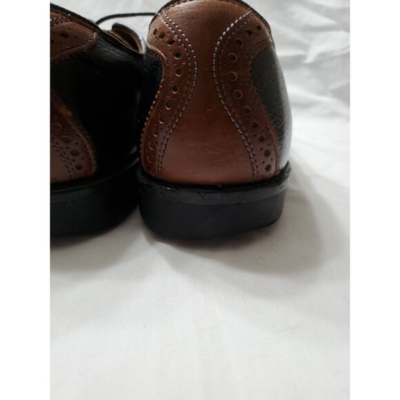 Allen Edmonds 'Links' Golf Shoes Men's Black / Brown Leather Saddle Size 11 B - Picture 15 of 16